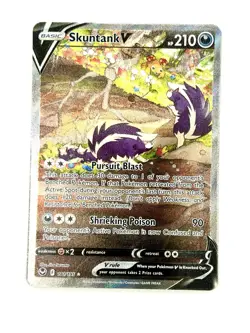 Skuntank V 181/195 Ultra Rare Silver Tempest Pokemon Holo Near Mint - Image 1