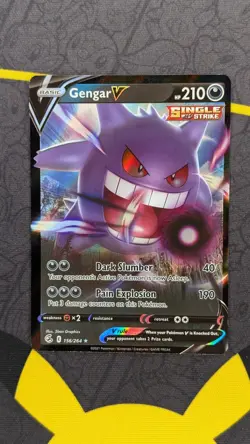 Gengar V 156/264 SWSH08: Fusion Strike Ultra Rare Holo NM Pokemon TCG - Image 1