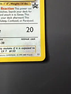 Pokemon Eevee Black Star Promo Holo Card 11/53 WOTC LP To NM - Image 5