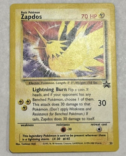Pokemon Zapdos Black Star Promo #23 WOTC 2000 LP Vintage 23/53 Wotc Promo - Image 1