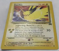 Pokemon Zapdos Black Star Promo #23 WOTC 2000 LP Vintage 23/53 Wotc Promo - Image 3