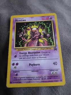 Mewtwo Promo #14 WOTC Black Star Promo 1999–2000 Non Holo Pokemon Card LP/MP - Image 2