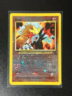 Pokemon Entei #34 Black Star Promo Reverse Holo MP 2001 Movie Card WOTC Vintage - Image 1
