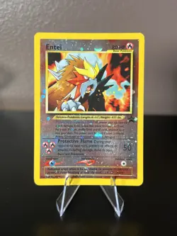 Pokemon Entei #34 Black Star Promo Reverse Holo MP 2001 Movie Card WOTC Vintage - Image 3