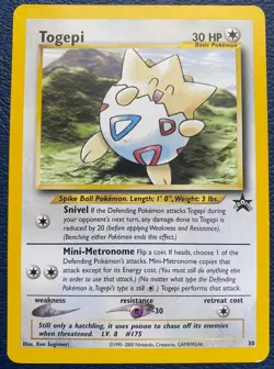 Togepi 30 Black Star Promo 2000 Vintage WOTC Pokemon - LP/MP - Image 1