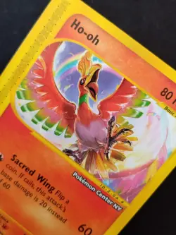 Pokemon Card Ho-oh Pokemon Center NY Promo Black Star #52 WOTC 2002 NM - Image 2