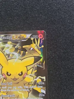 Pikachu EX XY124 Promo 2016 Excellent Condition Black Star Pokemon Card - Image 3
