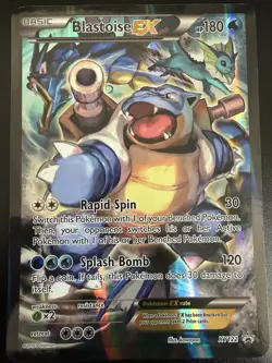 Pokemon TCG Blastoise EX Card 2016 XY122 Jumbo Black Star Promo - Image 1