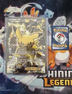 Pokemon TCG Pikachu EX XY124 Black Star Promo Card Jumbo Oversized Card NM 2016 - Image 1
