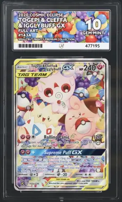 Togepi & Cleffa & Igglybuff Gx 143A/236 Ace 10 Cosmic Eclipse Pokemon Card Game - Image 1