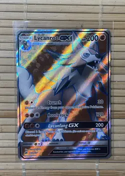 Lycanroc-GX 136/147 Burning Shadows Rare Ultra Full Art Pokemon TCG [NM] - Image 1