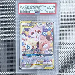 Pokemon Cosmic Eclipse Togepi Cleffa Igglybuff GX 143a/236 PSA 10 Holo - Image 1