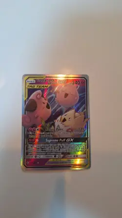 Togepi & Cleffa & igglybuff GX 143/236 Tag Team Cosmic Eclipse Pokemon Card NM - Image 1