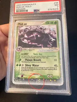 Muk ex SWIRL!! 96/97 PSA 7 2003 EX Dragon PSA Graded Pokemon Card Holo Rare - Nm - Image 2