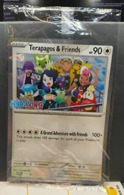 Pokemon Horizon Terapagos and Friends Oversized Jumbo Promo Card Stamp English - Image 1