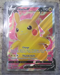 Pokemon TCG Pikachu V 170/185 Vivid Voltage Full Art Ultra Rare Holo Card NM - Image 1