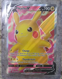 Pokemon TCG Pikachu V 170/185 Vivid Voltage Full Art Ultra Rare Holo Card NM - Image 2