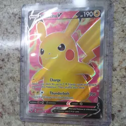 Pokemon TCG Pikachu V 170/185 Vivid Voltage Full Art Ultra Rare Holo Card NM - Image 3