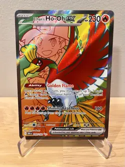 Pokemon Tcg Ethans Ho Oh Ex 209/182 Secret Rare Scarlet Violet Destined Rivals - Image 1