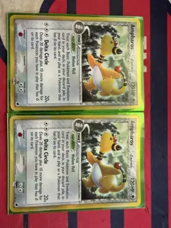 Pokemon TCG EX Delta Species Ampharos 1/101 Holo English 2005 Lot of 2 - Image 2