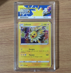 jolteon holo swsh094 2021 black star promo pokemon tcg ace grading 8 - Image 1