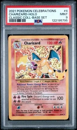 2021 Pokemon Celebrations Classic Collection #4 Charizard - Holo MINT PSA 9 - Image 1