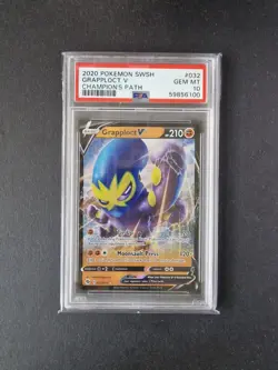 PSA 10 032/073 Grapploct V Champions Path Sword Shield Pokemon Card TCG Gem Mint - Image 1