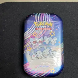 Pokemon TCG Paldean Fates Mini Tin Tandemaus/Maushold (2 Packs) English - Image 1
