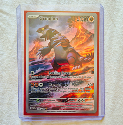 Pokemon TCG Groudon 199/182 Paradox Rift Holo Illustration Rare NM - Image 1