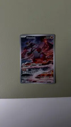 Pokemon TCG Groudon Paradox Rift 199/182 Illustration Rare NM - Image 1