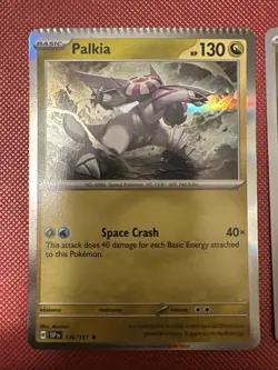 Surging Sparks Dialga Reverse Holo & Palkia Holo (CRIMPED ERROR) Pokemon Cards - Image 1