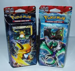 2 NEW 2015 Pokemon Theme Decks BURNING SPARK NIGHT STRIKER Cards Break Through - Image 1