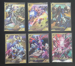 Gundam ARSENAL BASE Card LXR04-001(LX)- 006(LX) Gundam 6 piece BANDAI JAPAN - Image 1