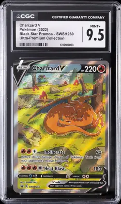 2022 POKEMON BLACK STAR PROMOS ULTRA-PREMIUM COLLECTION CHARIZARD V CGC 9.5 - Image 1