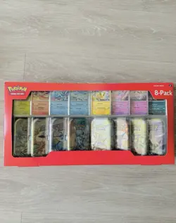 2 - Pokemon TCG Prismatic Evolutions Costco 8 Mini-Tin Bundle w/ Promo Cards NEW - Image 1