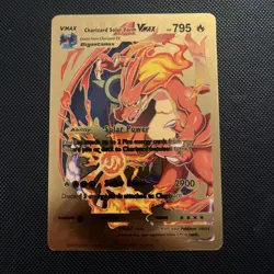 Charizard Solar Form Vmax NM Gold Foil Fan Art Card 2024 Pokemon Solar Blast - Image 1