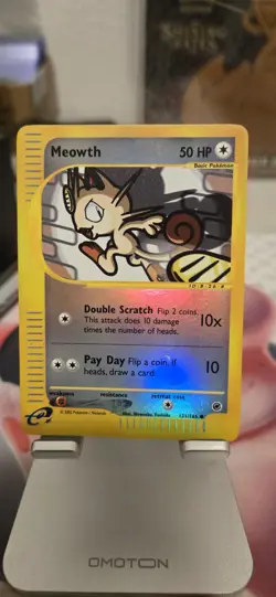 Pokemon Expedition Meowth Reverse Holo 121/165 2002 NM Same Day Ship Read Desc - Image 1
