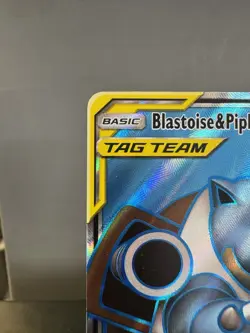 Pokemon TCG Blastoise & Piplup Tag Team GX Cosmic Eclipse Holo 215/236 *MINT* - Image 2