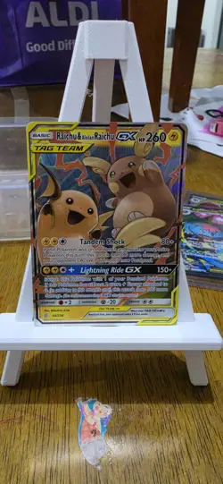 Pokemon TCG Raichu & Alolan Raichu GX 54/236 - Sun & Moon TAG TEAM Holo - Image 1