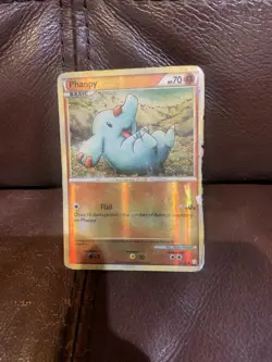 Pokemon TCG Phanpy Reverse holo 77/123 HeartGold SoulSilver (DMG) - Image 1