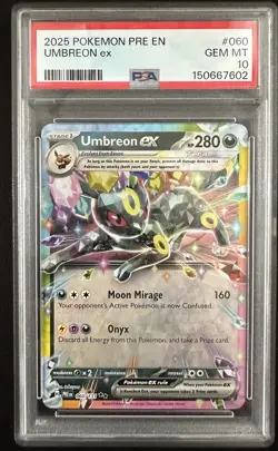2025 Pokemon Prismatic Evolutions Umbreon ex Promos #060/131 PSA 10 GEM MINT - Image 1
