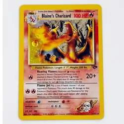 Pokemon Blaine's Charizard #2 Gym Challenge Holo Rare NM/LP Card Vtg WotC 2000 - Image 1