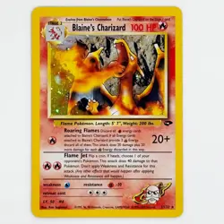 Pokemon Blaine's Charizard #2 Gym Challenge Holo Rare NM/LP Card Vtg WotC 2000 - Image 2