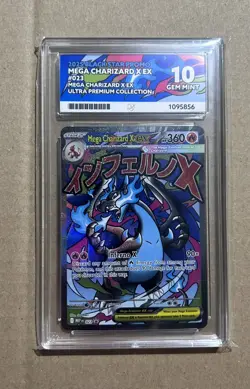 Pokemon TCG Mega Charizard X Ex 023 Black Star Promo Ace Grade 10 UPC Promo - Image 1