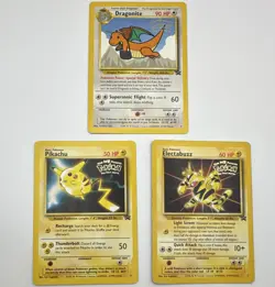 The First Movie WB Pokemon TCG Promo 3-Card Lot Pikachu Dragonite Electabuzz - Image 1