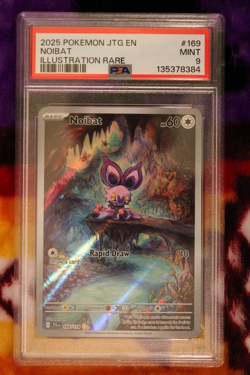 Pokemon TCG Noibat 169/159 Sv09: Journey Together Holo PSA Grade 9 - Image 1