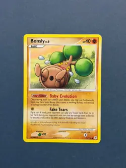 Pokemon TCG Bonsly Card Diamond & Pearl 71/130 Regular Common Non Holo LP - Image 1