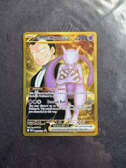 Pokemon TCG Destined Rivals Team Rocket's Mewtwo EX Card 240/182 PACK FRESH - Image 1