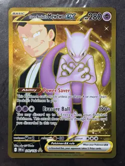 Pokemon TCG Destined Rivals Team Rocket's Mewtwo EX Card 240/182 PACK FRESH - Image 5