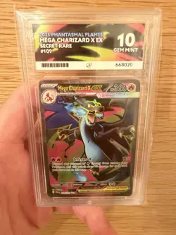 Pokemon TCG Mega Charizard X Ex Phantasmal Flames Secret Rare Ace 10 - Image 1